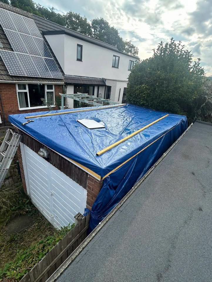 Emergency flat-roof cover